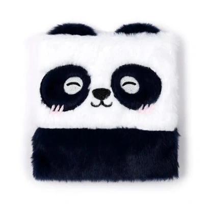 Afbeelding van Puckator Notitieboek met omslag van pluche Panda Zoetdieren Fluffies