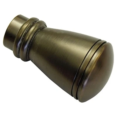 Afbeelding van GARDINIA Eindknoppen voor gordijnroedes, 2x Siro eindknop, Chicago collectie, metaal, chroom, diameter: 20 mm