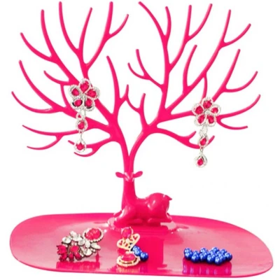 Afbeelding van Soroh® Sieradenhouder Sieraden display Hertengewei Sieradenboompje Oorbellen Houder Standaard Hert Organizer Roze