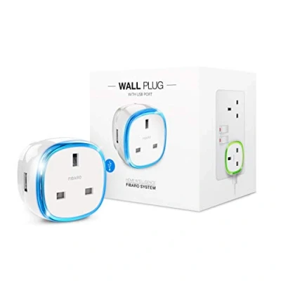 Afbeelding van FIBARO Wall Plug UK USB/Z Wave Plus Wireless Smart Socket met USB oplader, type G, FGWPG 121 ZW5 + USB, wit