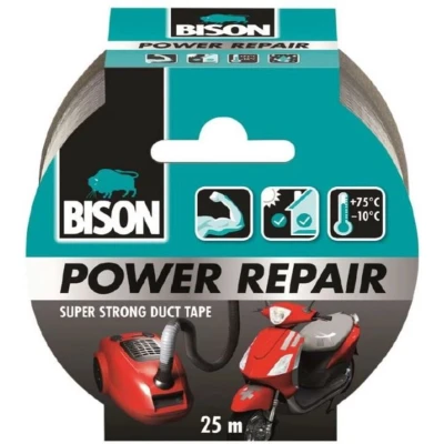Afbeelding van 2x Bison Tape Power Repair Grijs 25 m