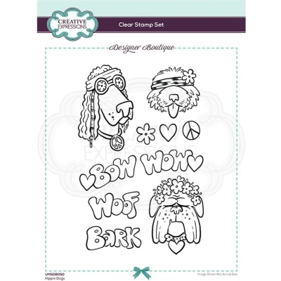 Afbeelding van Creative Expressions Clear stamp Honden A5 Set van 7 stempels