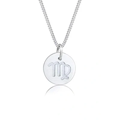 Afbeelding van Elli Sternzeichen Jungfrau Astro Symbol Ketting, Dames, Maat: 45, Silber