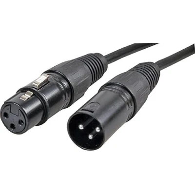 Afbeelding van PRO SIGNAL PSG3335 XLR 0.5M 3 pins mannelijk naar vrouwelijke microfoon lood, 0,5 m zwart