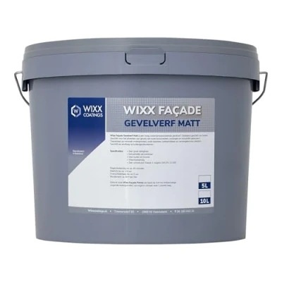 Afbeelding van Wixx Façade Gevelverf Matt 5L RAL 9010 Zuiverwit
