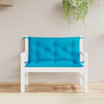 Afbeelding van Tuinbankkussens 2 st 100x50x7 cm oxford stof lichtblauw