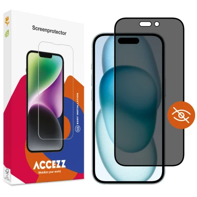 Afbeelding van Screenprotector Apple iPhone 15 Plus: Accezz Gehard glas Privacy
