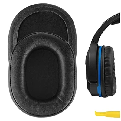 Afbeelding van Geekria QuickFit Eiwit lederen vervangende oorkussens voor Turtle Beach Ear Force Stealth 700, 450, 420X, 600, 500P, XO SEVEN Gaming Hoofdtelefoon Oorkussens, Headset Oorkussen (zwart)