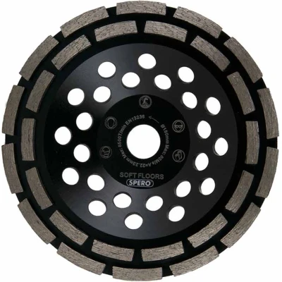 Afbeelding van SPERO 180mm Dubbele rij PREMIUM Diamant komslijpschijf Asgat 22.23mm Zachte vloeren SPDRZV