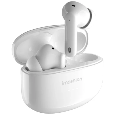Afbeelding van iMoshion Aura Pro Earbuds draadloze oordopjes Bluetooth oortjes Met ANC noise cancelling functie Wit Kunststof