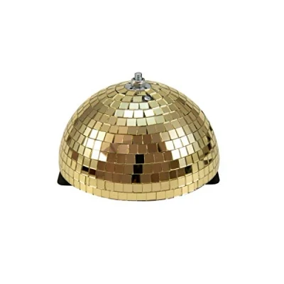 Afbeelding van Eurolite Halve Discobal Spiegelbol Discobol 20cm Goud met motor discoballen