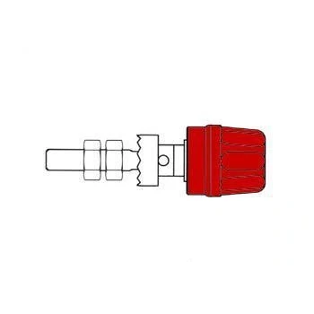 Afbeelding van 4mm AANSLUITKLEM MET GEISOLEERDE KOP / ROOD (PK10A) Hirschmann