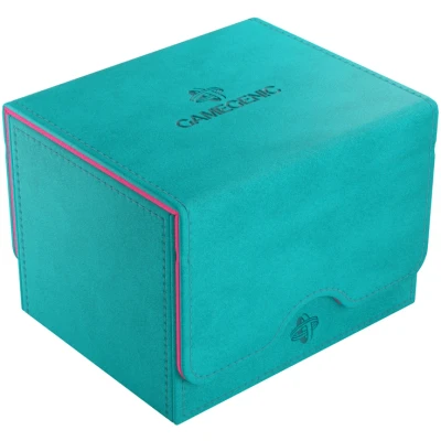 Afbeelding van Gamegenic, Sidekick 100+ XL Exclusive Line Teal/Pink, tot 100 dubbele sleevde kaarten, kleur: turquoise/roze