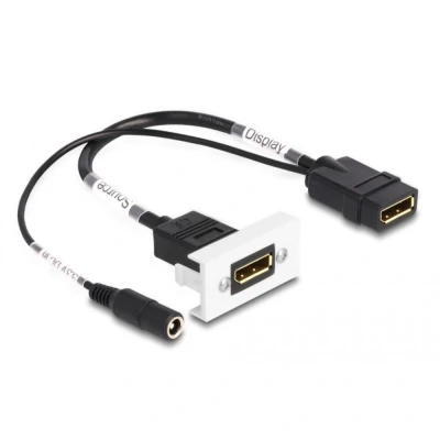 Afbeelding van Delock Easy 45 DisplayPort 4K 60 Hz Modul mit DC Einspeisung 2,1 x 5,5
