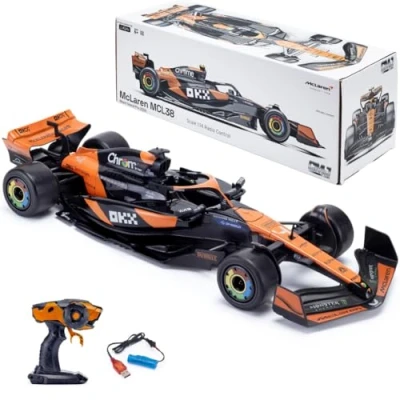 Afbeelding van McLaren F1 RC auto MCL38 (schaal 1:14) 2,4 GHz afstandsbediening officieel gelicentieerd racewagenmodel bestuurder: Lando Norris &amp; Oscar Piastri Formule 1 Drive to Survive
