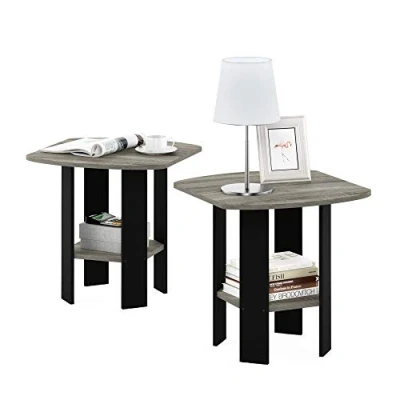 Afbeelding van Furinno Simple Design Bijzettafel, hout, Frans eiken grijs, 50,8 x 49,78 cm