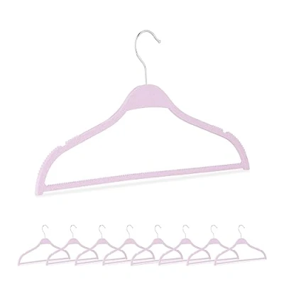 Afbeelding van Relaxdays kledinghanger stro set van 10 kleerhanger dun antislip kunststof