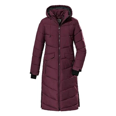 Afbeelding van killtec Dames Winterjas/jas in donslook met capuchon KOW 62 WMN QLTD CT, dark plum 42, 38642 000