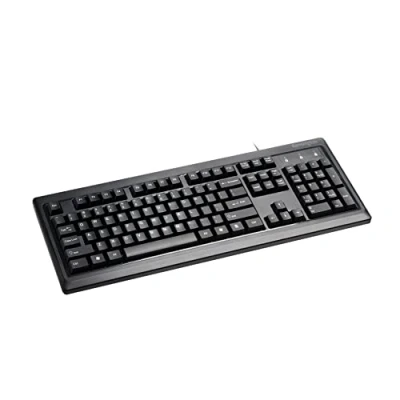 Afbeelding van Kensington ValuKeyboard toetsenbord met USB kabel 150 cm, compatibel alle laptops en desktopcomputers, lay out Italiaans QWERTY, Zwart, 1500109IT
