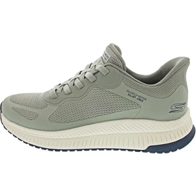 Afbeelding van Skechers Slip ins: BOBS Squad 4 heren sneakers Groen Extra comfort Memory Foam Maat 43