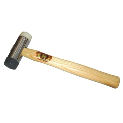 Afbeelding van Thor 31 710R Soft Faced Hammer, Holzstiel, Nylon en Pvc einsätze, 450g, 32mm