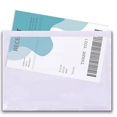 Afbeelding van Triplast 1000 x A6 Plain Document Enclosed Wallet (158 110 mm) Verwijder en verzegel doorzichtige plastic enveloppen/hoesjes/zakken/portefeuilles Facturen, Verpakkingslijsten &amp; Leveringsbonnen