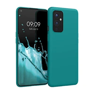 Afbeelding van kwmobile telefoonhoesje compatibel met OnePlus 9 (EU/NA Version) hoesje Zachte case voor smartphone Back cover in mat petrol