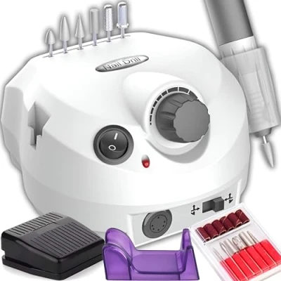 Afbeelding van Retoo Nagelvijl Elektrische voor Acryl Gel en Natuurlijke Nagels 30.000 RPM Professionele Nagelboor Nagelboren Instelbare Snelheid Beginners Draagbare E vijlset