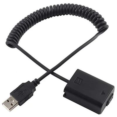 Afbeelding van USB stroomkabel voor Sony A7 A7R A7S A7II A7RII A7SII A6000 A6100 A6300 A6400 A6500