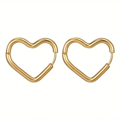 Afbeelding van Lucardi Dames Goldplated Oorbellen Solange Cadeau Staal Goudkleurig