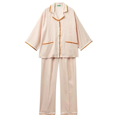 Afbeelding van United Colors of Benetton Monogram Pyjama, Dames, Maat: 34, Multicolor