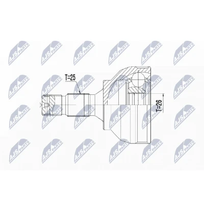 Afbeelding van Homokineet reparatie set, aandrijfas NTY NPZ CT 022