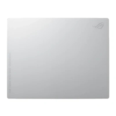 Afbeelding van ASUS ROG Moonstone Ace L Gaming muismat van glas, ultraglad oppervlak, geluidsreducerend ontwerp, 9H gehard slag en krasbestendig, antislip siliconenbasis, 500 x 400 mm, maanlichtwit