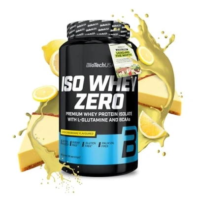 Afbeelding van BioTechUSA Iso Whey ZERO Gluten, Sugar FREE Lactose Reduced Premium Protein Isolate, 908 g, Citroen Kaascake