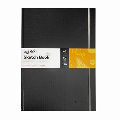 Afbeelding van Mont Marte Schetsboek A3 80 vellen 110gsm Hoogwaardig papier Ideaal Sketchbook voor schetsen en tekeningen