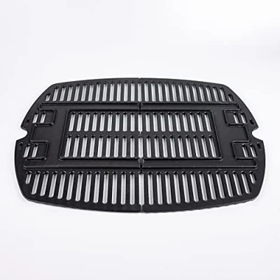 Afbeelding van LOKHING 7645 Gietijzeren Kookroosters voor Weber Q200, Q220, Q2000 serie, Q2400 Gasgrill, Grill Onderdelen Grids Vervanging 65811, 54.61CM x 38.74CM