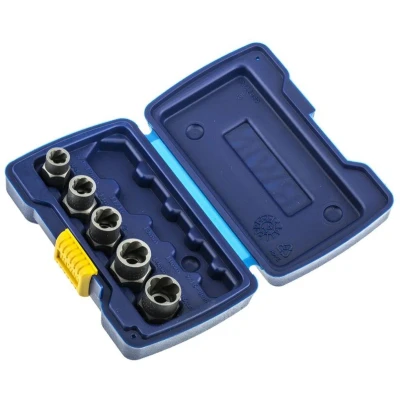 Afbeelding van Irwin 5 delige bout exctractieset (basis): 3/8, 7/16 (11 mm), 1/2, 9/16 (14 5/8 (16 mm) 10504634