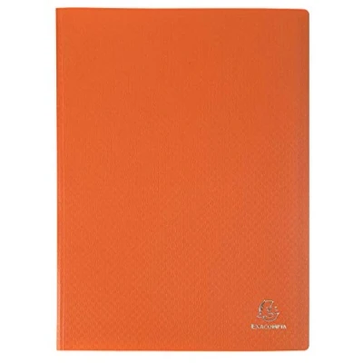 Afbeelding van 88424E Exacompta showmap Opak van mat, ondoorzichtig polypropyleen met 40 gladde, zeer transparante binnenhoesjes voor 80 kanten. A4 formaat. Omslagkleur Oranje