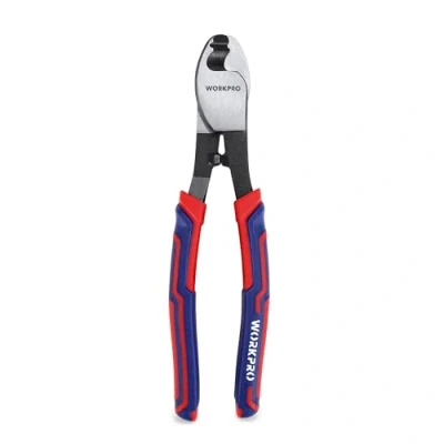 Afbeelding van WORKPRO 8 inch kabeldraadsnijders, koolstofstalen materiaaltangen, hoge hardheid draadkabelsnijgereedschappen met antislip handvat, ideaal voor schoon koperdraad kabelsnijden en strippen, doe het zelf