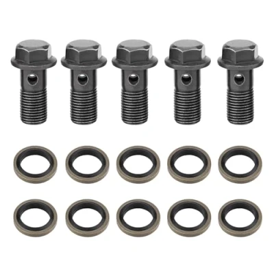 Afbeelding van Banjo Bouten En Fittings Keenso 5 stks Motorfiets &amp; Sluitringen voor Remklauw Hoofdremcilinder M10 x1.25/M10 * 1.0mm (M10x1mm) Banjoschroef M10X1