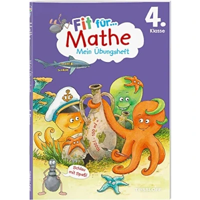 Afbeelding van Fit für Mathe 4. Klasse. Mein Übungsheft: Rechnen bis 1.000.000, Grundrechenarten, Sachaufgaben und Geometrie wiederholen üben. Am Lehrplan orientiert. Mit Lösungsheft Stickerbogen