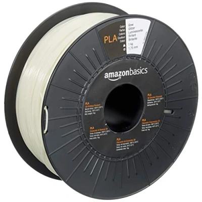 Afbeelding van Amazon Basics PLA 3D printerfilament, 1,75 mm, lichtgevend, spoel van 1 kg