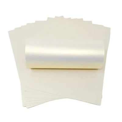 Afbeelding van Syntego 10 vellen Ivory Ice Gold Haze parelmoer glans dubbelzijdig A4 decoratieve kaart 300g/m2