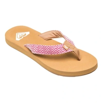 Afbeelding van Roxy Porto Raffia II Damessandalen, Framboos, 39 EU