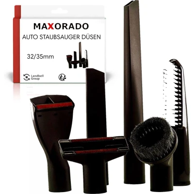 Afbeelding van Maxorado XXL auto stofzuiger zuigmond borstel opzetstuk spleetmondstuk set 35 mm geschikt voor Kärcher, Miele, AEG, Bosch, Siemens, Philips, Rowenta