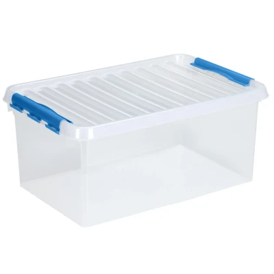 Afbeelding van SUNWARE Q Line Box 45 liter 60 x 40 26 cm transparant/blauw