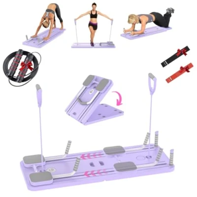 Afbeelding van Premium Pilates Board Reformer Set 2024 Multifunctionele Opvouwbare Ab Trainer Machine, Full Body Workout Apparatuur, Home Gym Core &amp; Abs Board, 5in1 Sliding Oefenbord