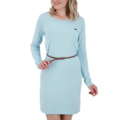 Afbeelding van Alife &amp; Kickin Damen Sommerkleid EllinAK A Longsleeve Dress Ice Melange L