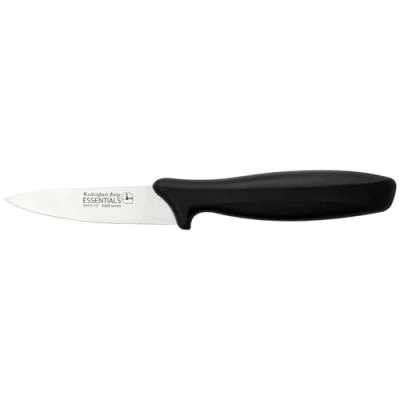 Afbeelding van Rockingham Forge Essentials 8007 Range lichtgewicht roestvrij staal 3,5 inch schilmes met zwart handvat, individueel gekaard