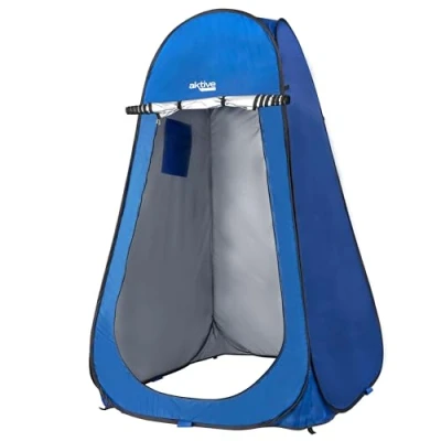 Afbeelding van AKTIVE Actieve 62162 Douchetent voor camping, zonder bodem, 120 x 185 cm, blauw